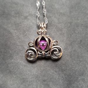 18k white gold plated pendant